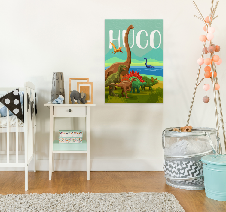 Dinozor özel isim afişi - TenStickers