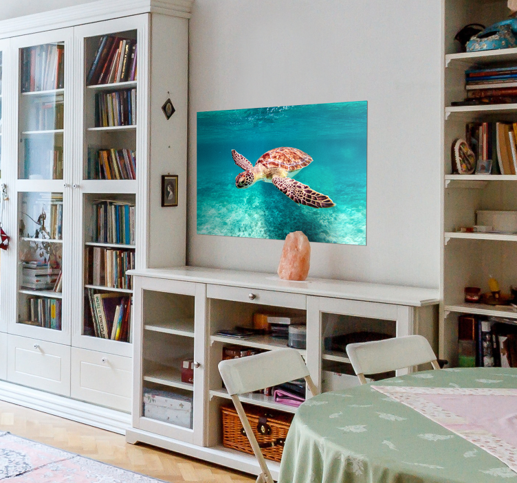 Deniz kaplumbağası hayvanlar afiş - TenStickers