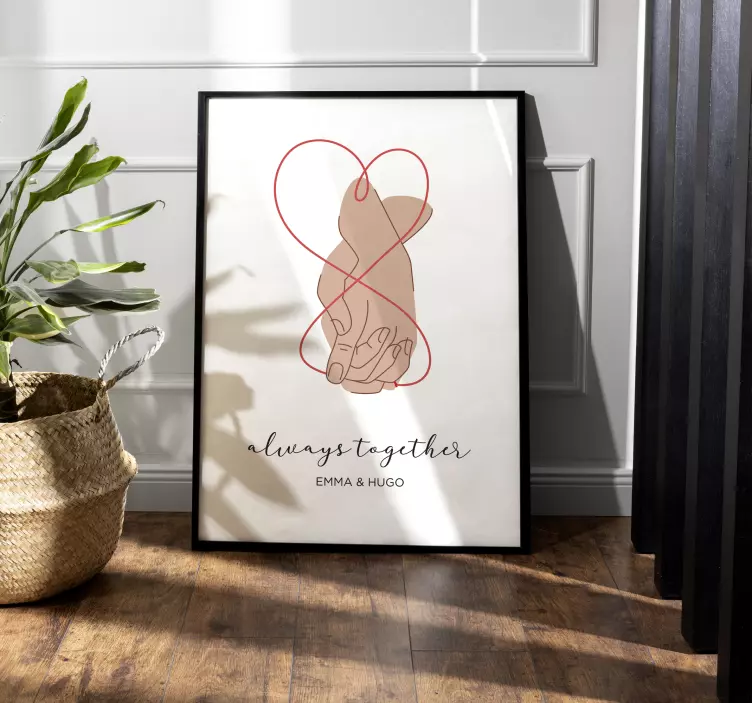 Always togetherHer zaman birlikte yatak odası afiş - TenStickers