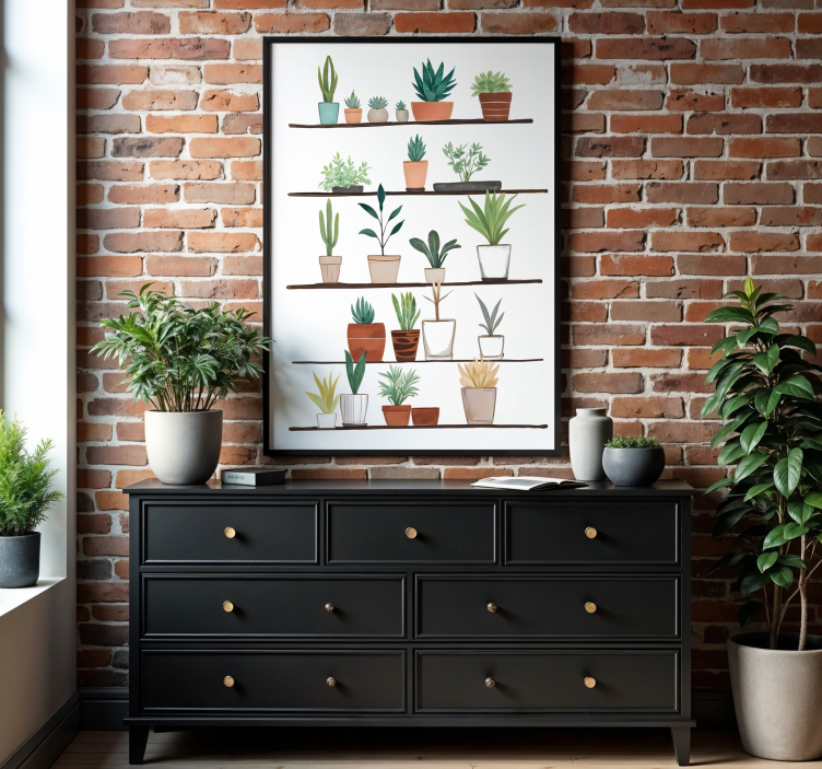 Bitkiler Poster sanatsal çizim - TenStickers