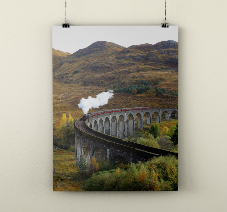 Hareket eden tren Gerçekçi fotoğraf posteri - TenStickers