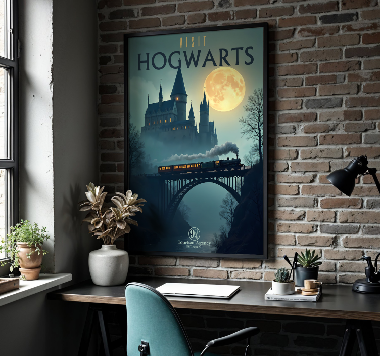 Hogwarts'ı ziyaret et genç odası duvar poste - TenStickers