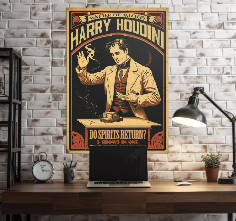 Houdini vintage afiş - TenStickers