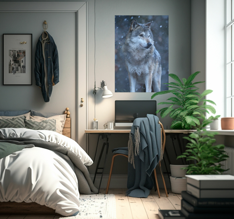 Karda kurt hayvan posteri - TenStickers