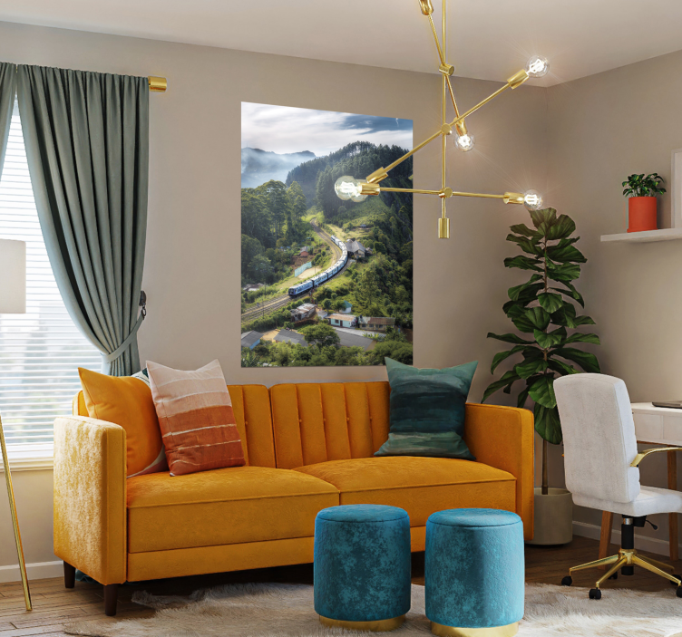 Manzara manzarası tren posteri - TenStickers