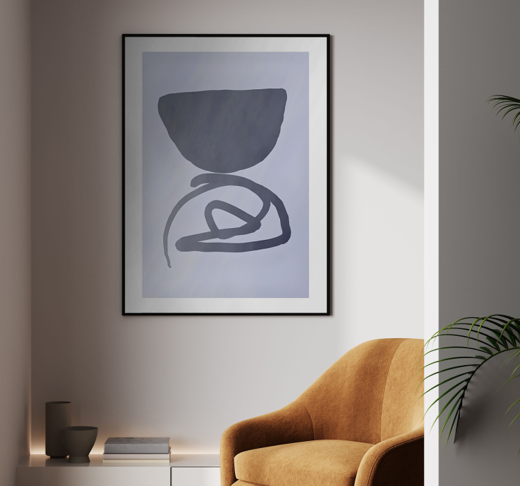 Mor çerçeve soyut afiş - TenStickers