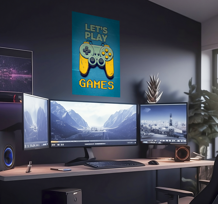 Oyunlar oynayalım. genç odası duvar poste - TenStickers