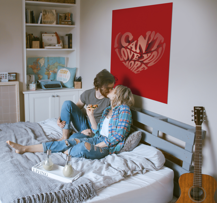 Seni daha fazla sevemem ifadeler ile afiş - TenStickers