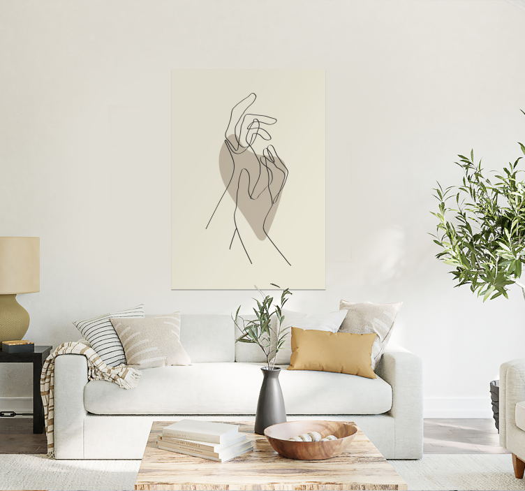 Soyut hat sanatı eller posteri - TenStickers