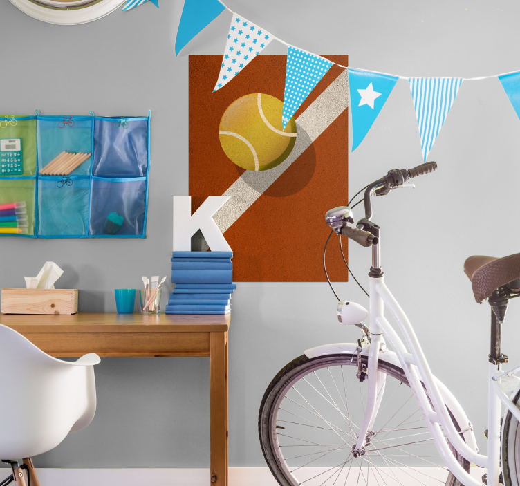 Tenis topu tasarım afişi - TenStickers