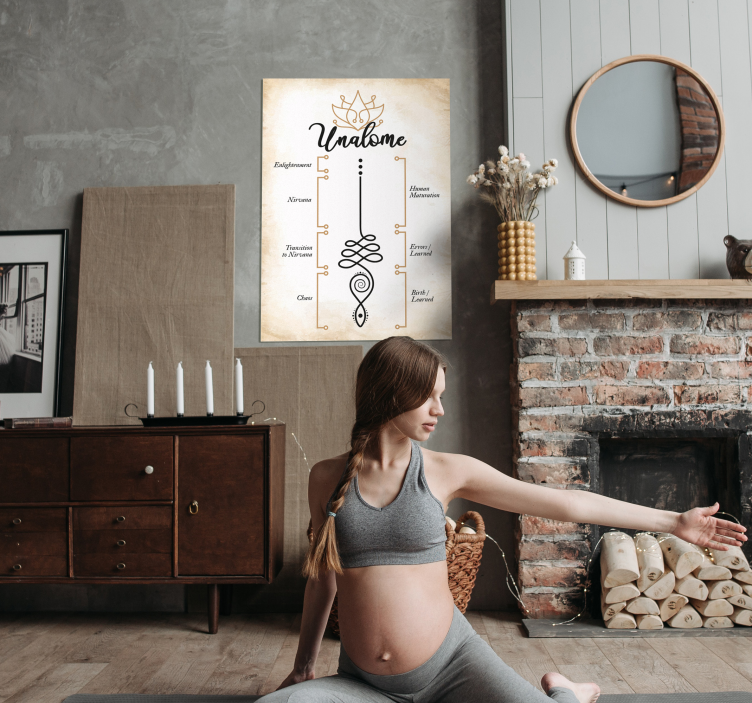 Unalome, Türkçe'de "yolun sonu" anlamına gelir. zen afiş - TenStickers