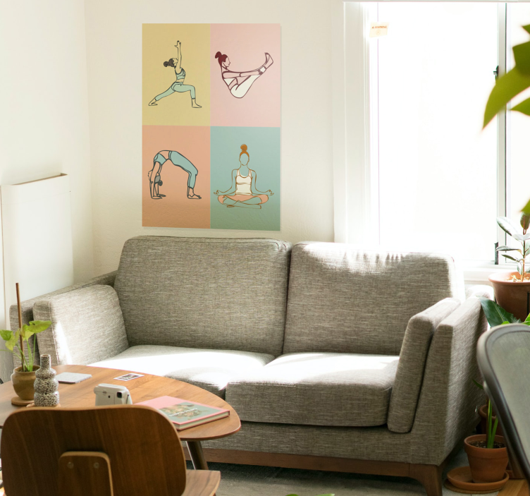 Yoga spor afiş - TenStickers