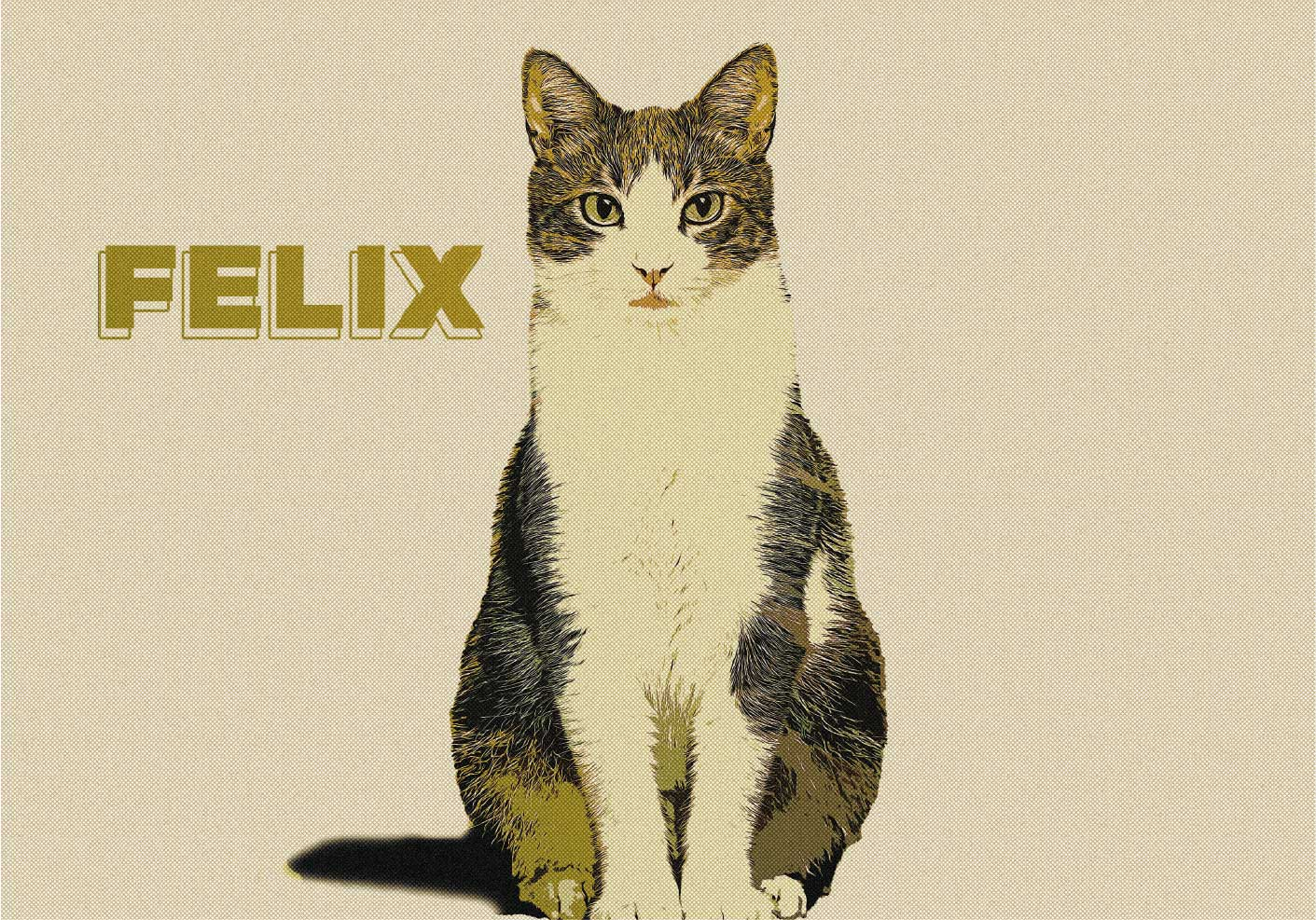 Kişiselleştirilmiş illüstrasyon yarım ton hayvanlar afiş - TenStickers