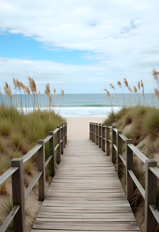 Rüzgarlı plaj Gerçekçi fotoğraf posteri - TenStickers