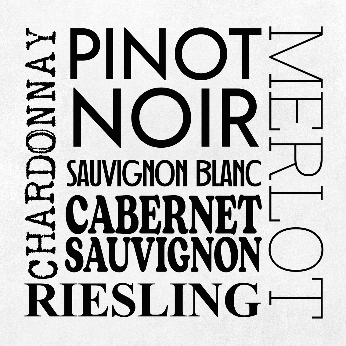 Mutfak afişi - Şarap türleri - TenStickers