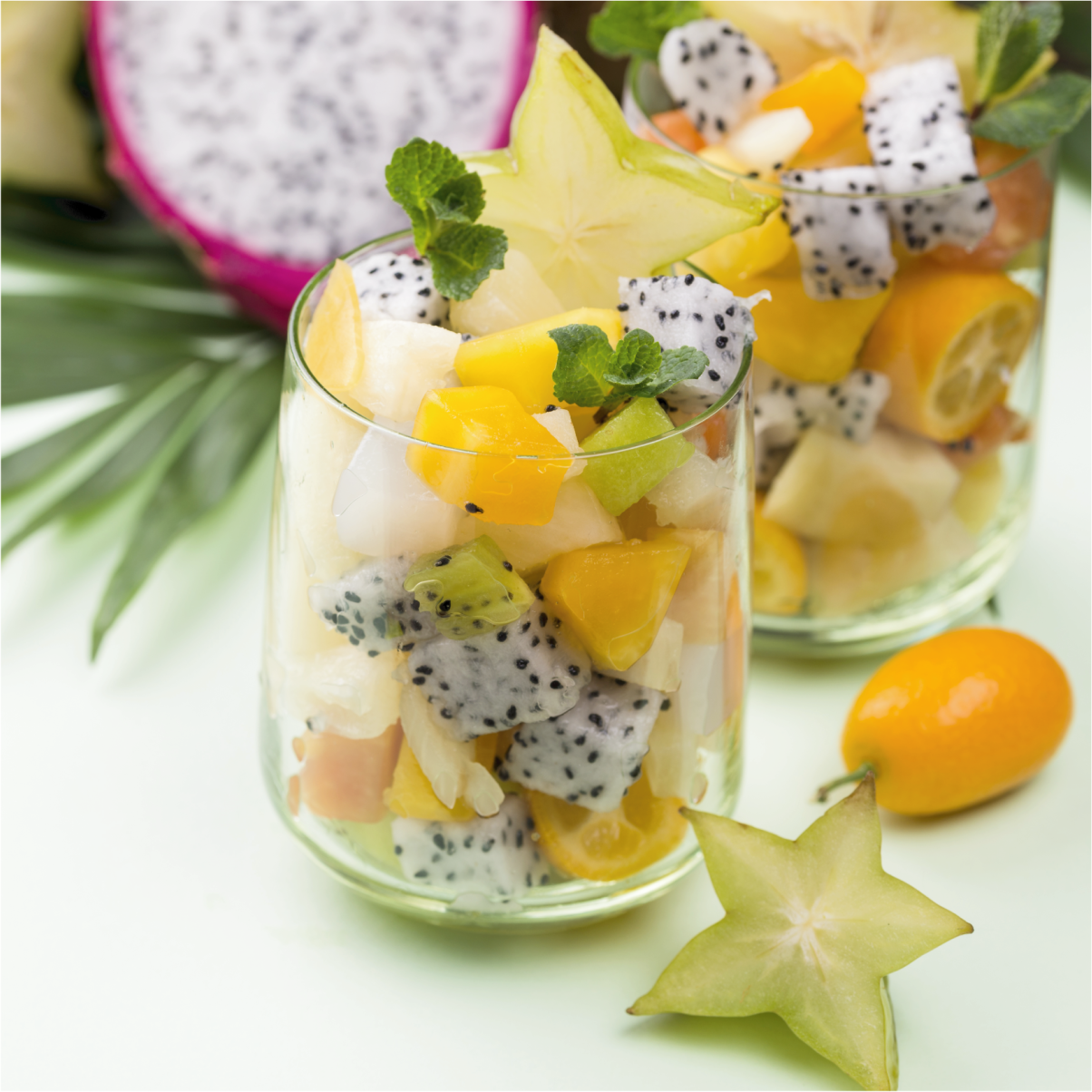 Mutfak afişi mango ve yeşil gözlükler - TenStickers