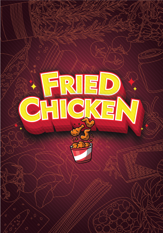 Mutfak afiş graffiti taco kızarmış tavuk - TenStickers