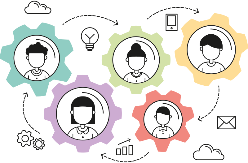 Ofis afişi takım çalışması motoru - TenStickers