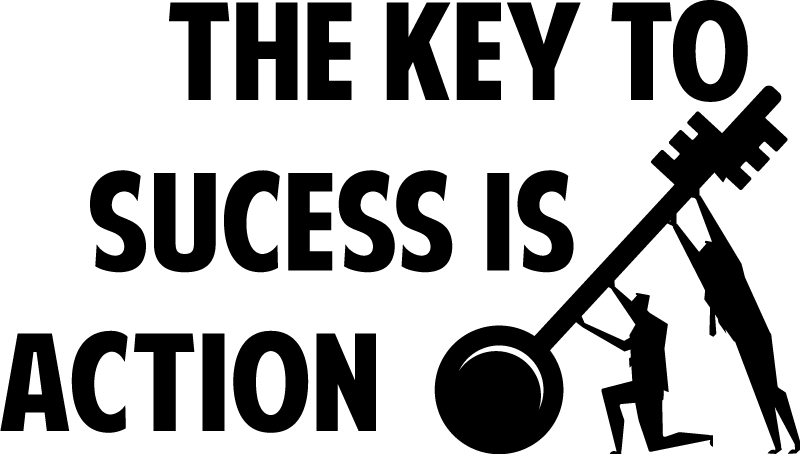 Ofis afişi başarı eylemdir - TenStickers