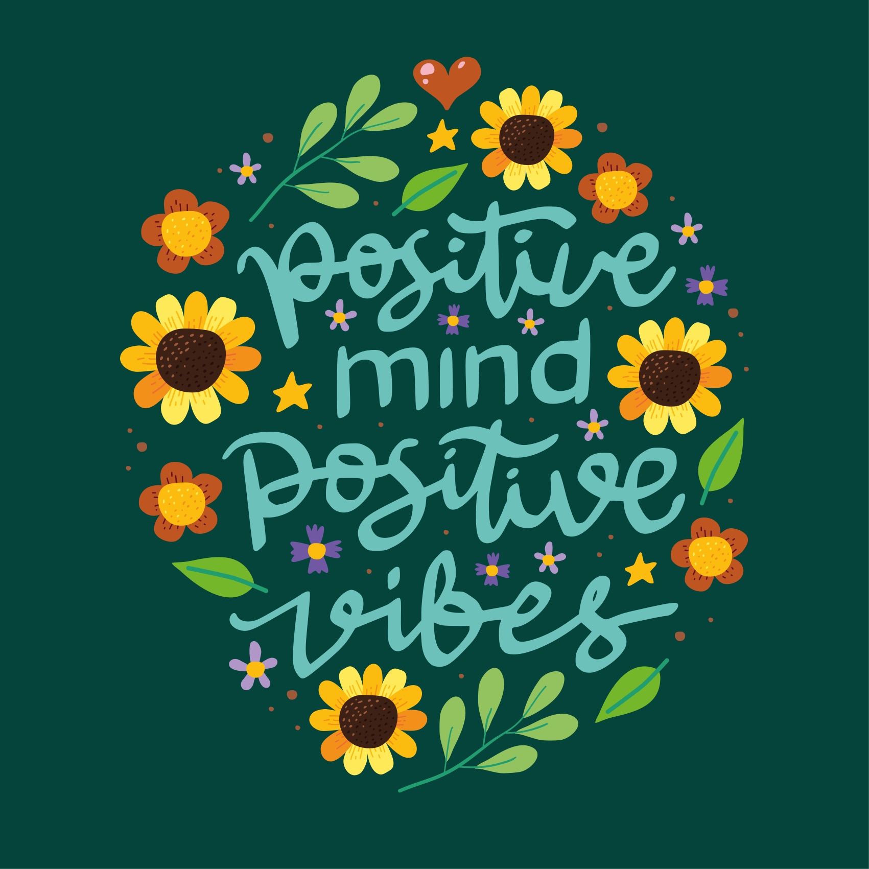 Genç odası duvar posteri güzel renklerle motivasyonel alıntı - TenStickers