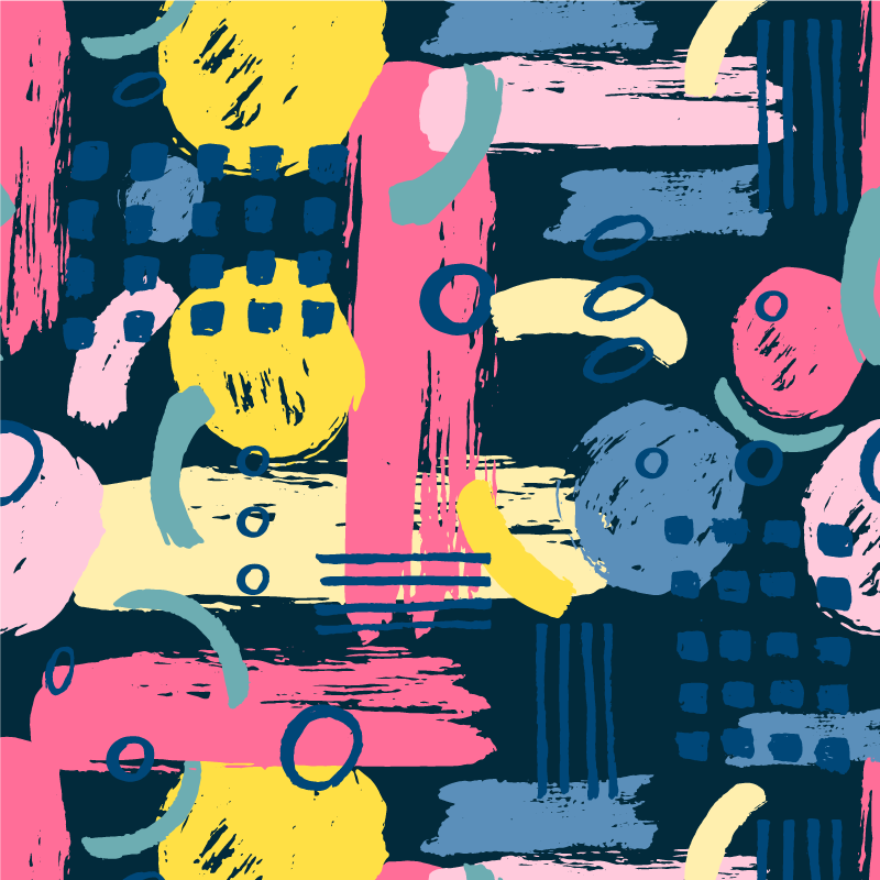 Oturma odası afişi renkli soyut tasarımlar - TenStickers