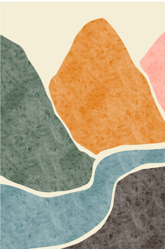 Oturma odası afişi modern soyut resim - TenStickers