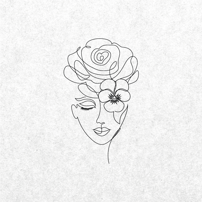 Oturma odası afişi minimalist yüzsüz kadın - TenStickers