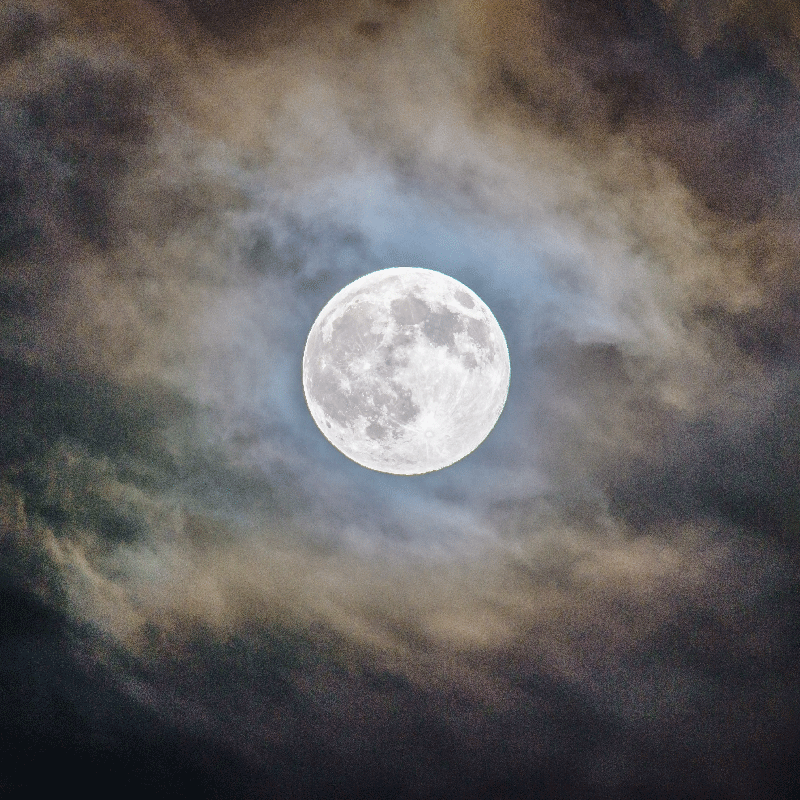 Oturma odası afişi dolunay gecesi - TenStickers