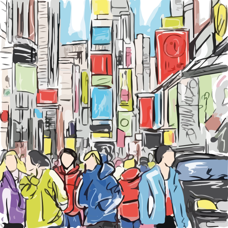 Oturma odası afişi modern new york insanları - TenStickers