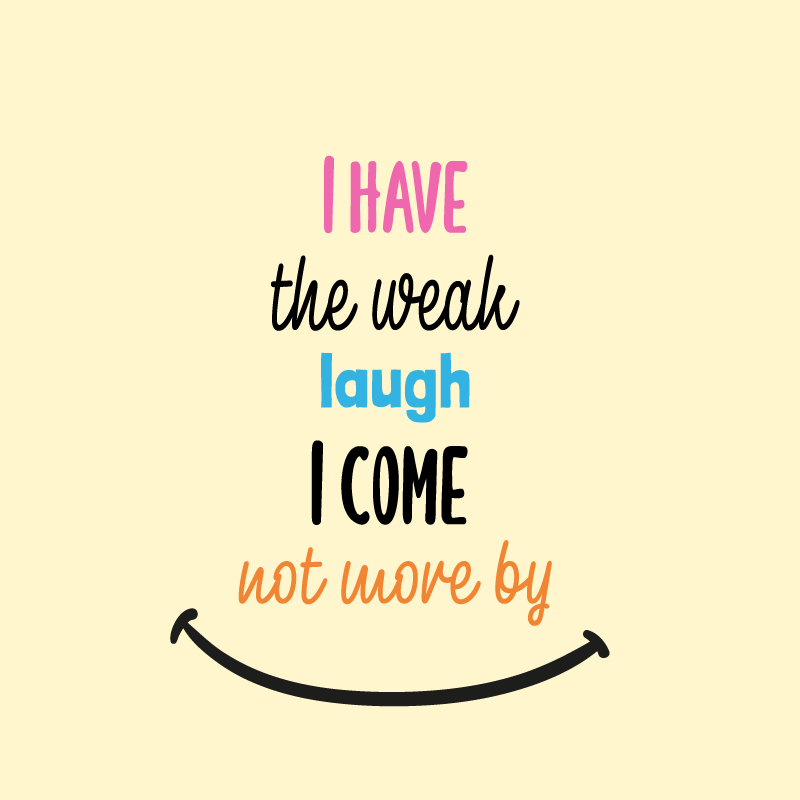 Oturma odası afiş - zayıf gülüşüm var - TenStickers