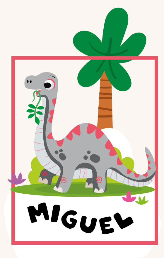 Çocuk odası poster gri uzun boyunlu dinozor - TenStickers