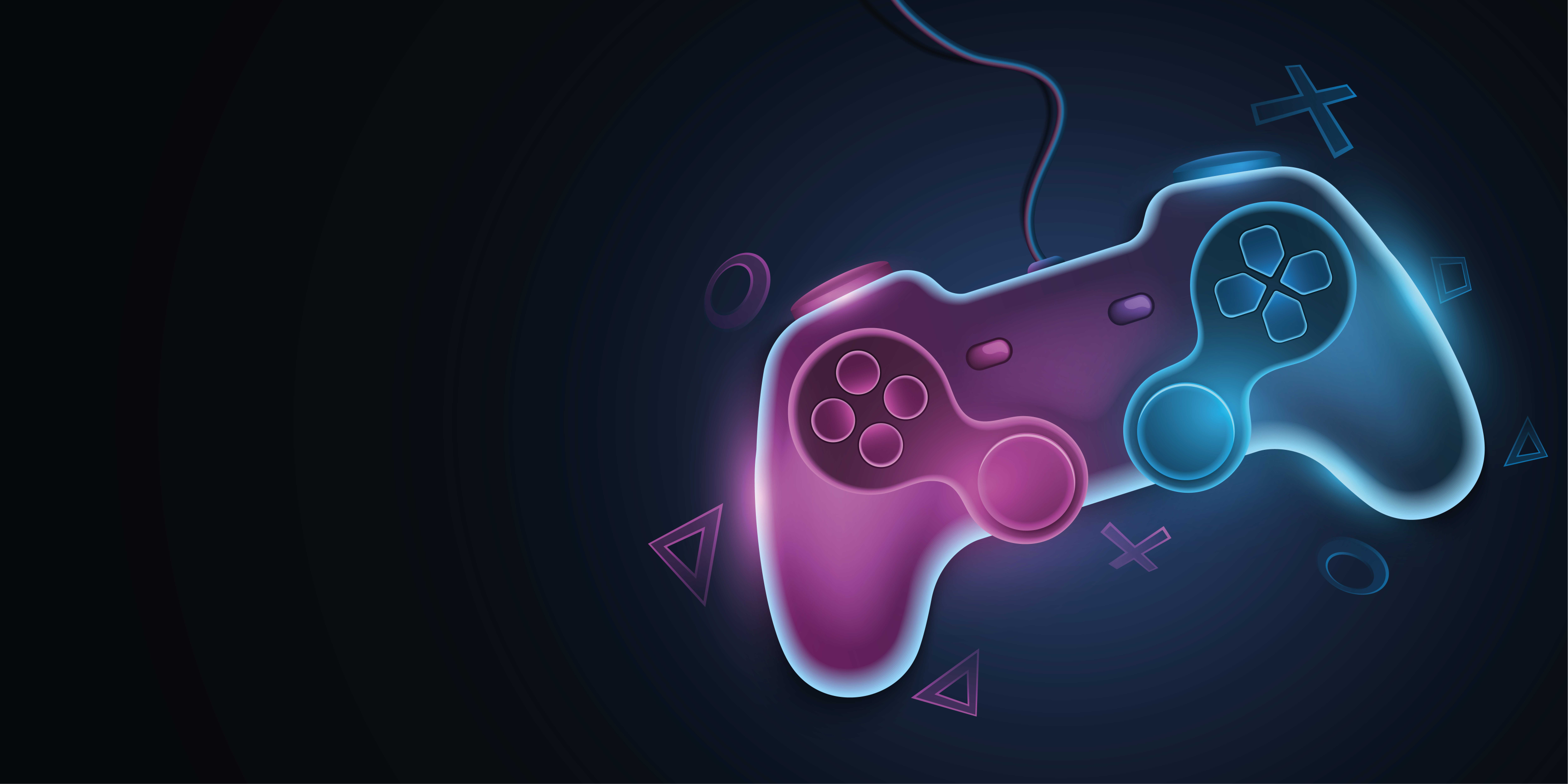 Video oyunu posteri - renkli neon ped grafik - TenStickers