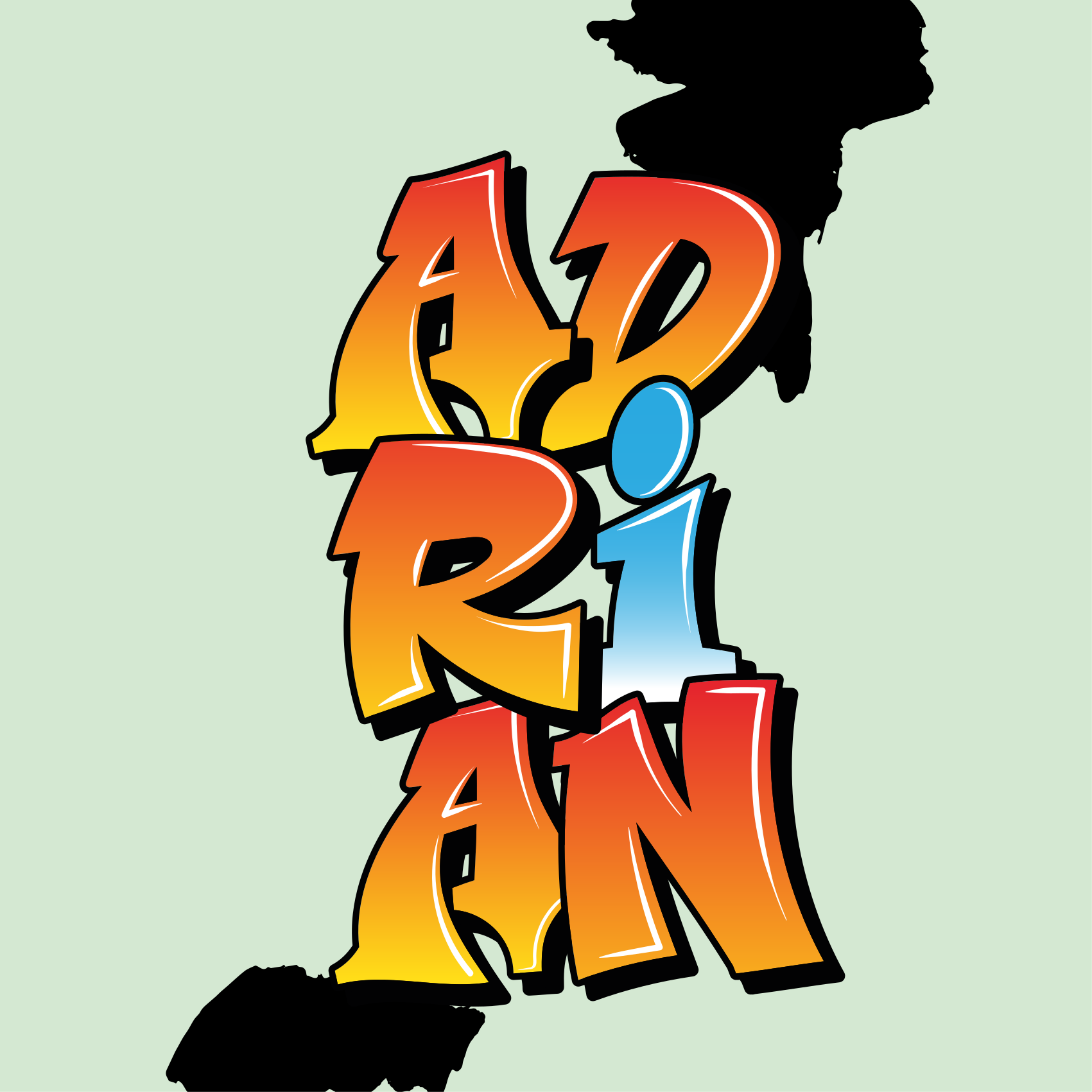 Genç odası duvar posteri renkli İsim sanatı - TenStickers