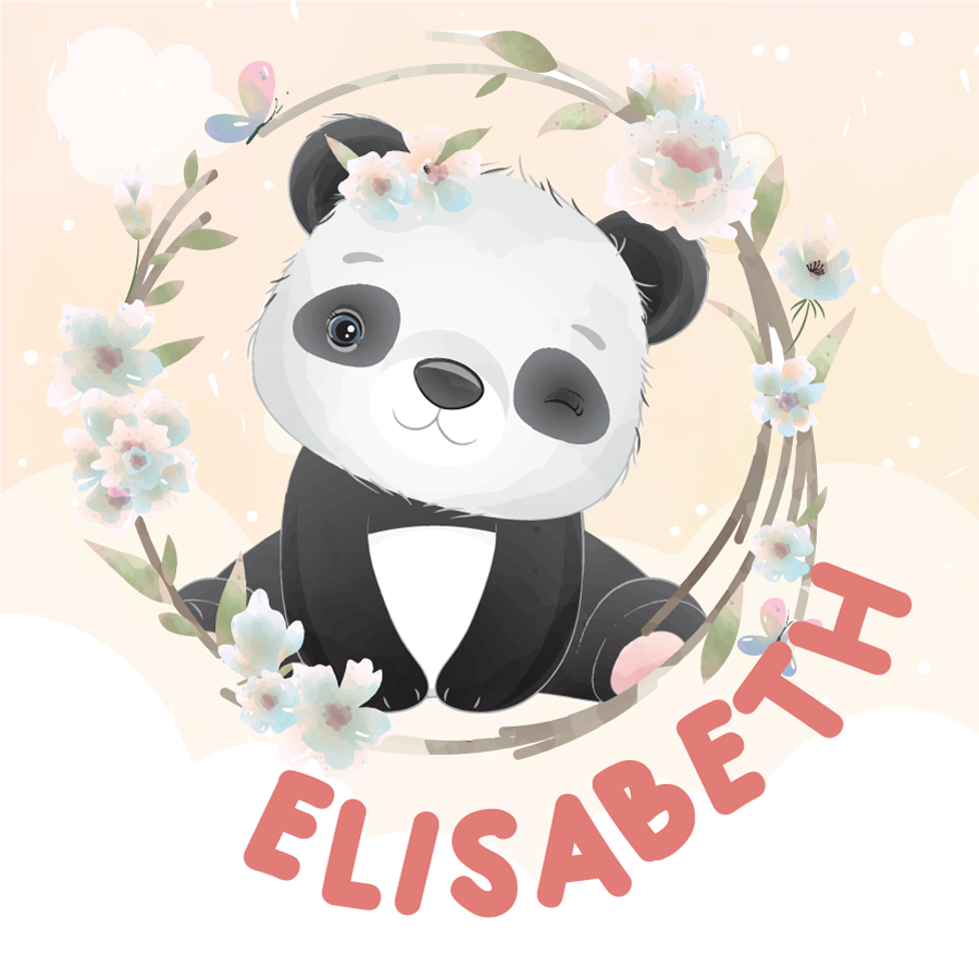 Özelleştirilebilir afiş sevimli panda tasarımı - TenStickers