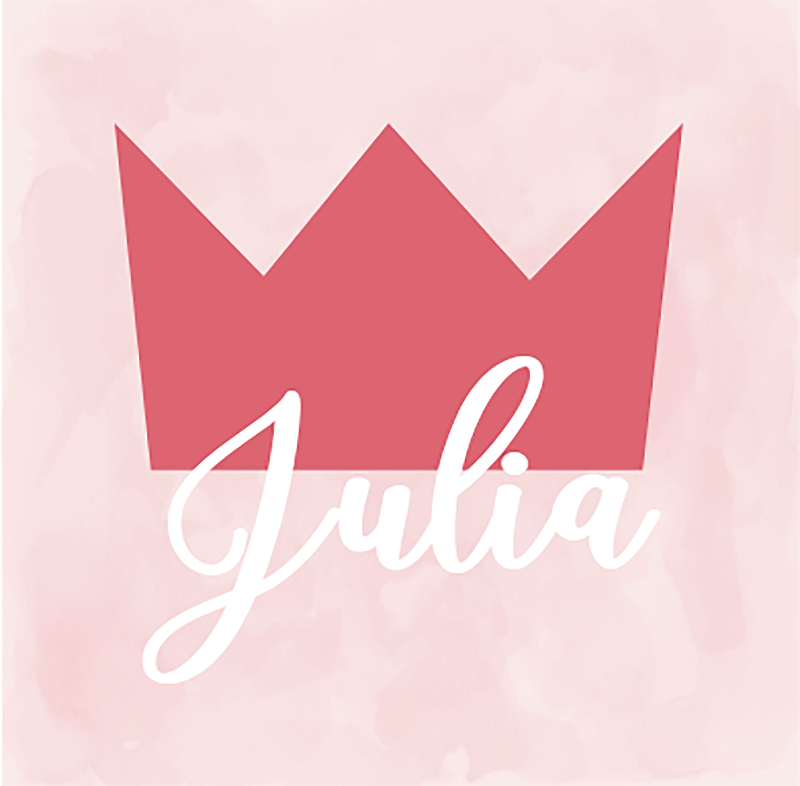 Özelleştirilebilir afiş crown kişiselleştirme julia - TenStickers