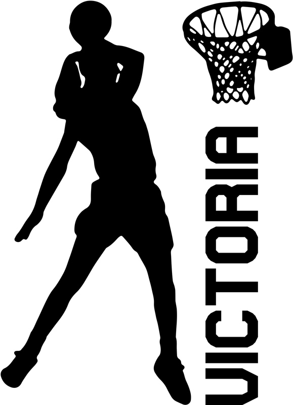 Basketbol afişi - ismiyle smaç yapan oyuncu - TenStickers