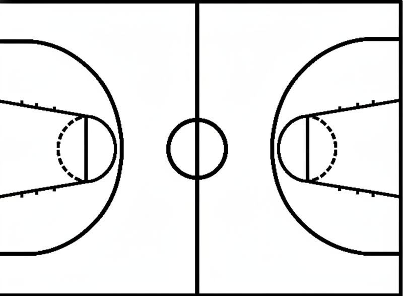 Basketbol afiş - basketbol sahası dekoratif vinil - TenStickers
