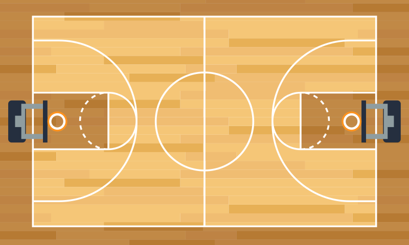 Basketbol afiş gençler için basketbol sahası halısı - TenStickers