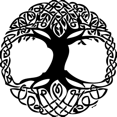 Ağaçlar afiş celta ağaç dekoratif vinili - TenStickers