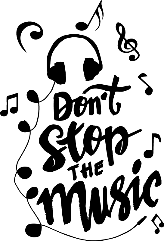 Müzikal afiş - nota ile bestelenmiş müzik metni - TenStickers