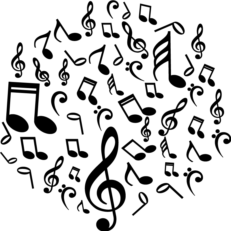 Müzikal afiş - müzik notaları vinil - TenStickers