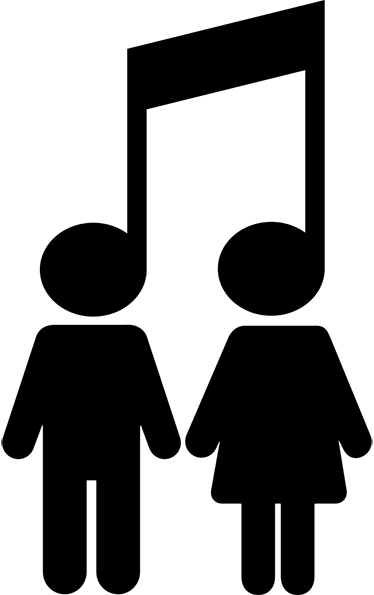 Müzikal afiş müzik notası vinil ikonları - TenStickers