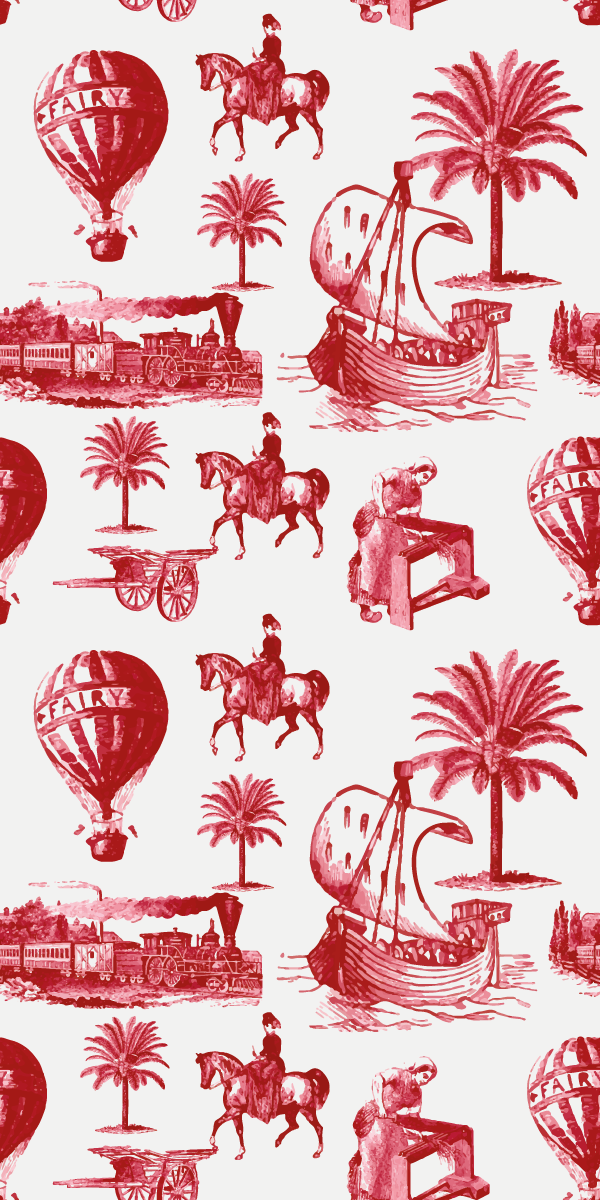 Vintage afiş fransız vintage sıcak hava balonları - TenStickers