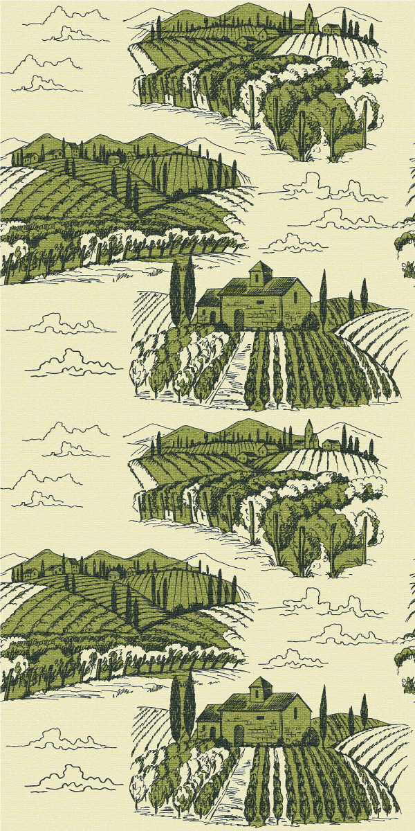 Vintage afiş kırsal manzara - TenStickers