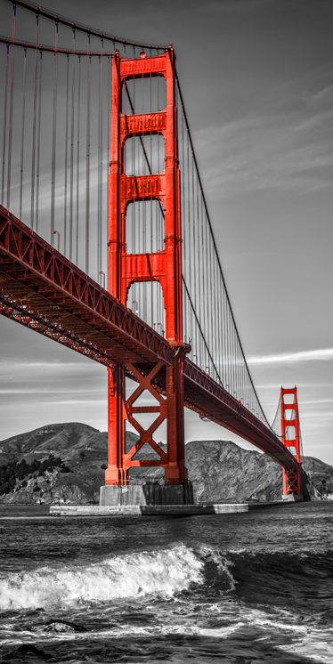 Manzaralar afiş vinilo dekoratif golden gate - TenStickers