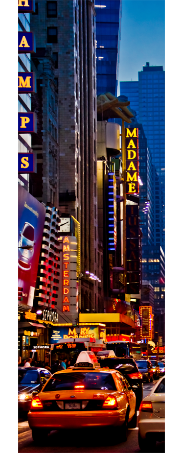 Manzaralar afiş vinilo dekoratif buzdolabı times square - TenStickers