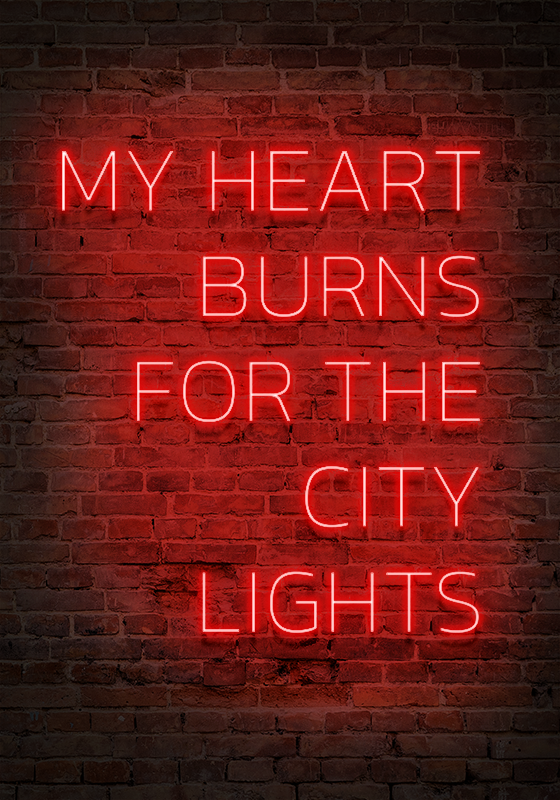 İfadeler ile afiş neon yazı - TenStickers