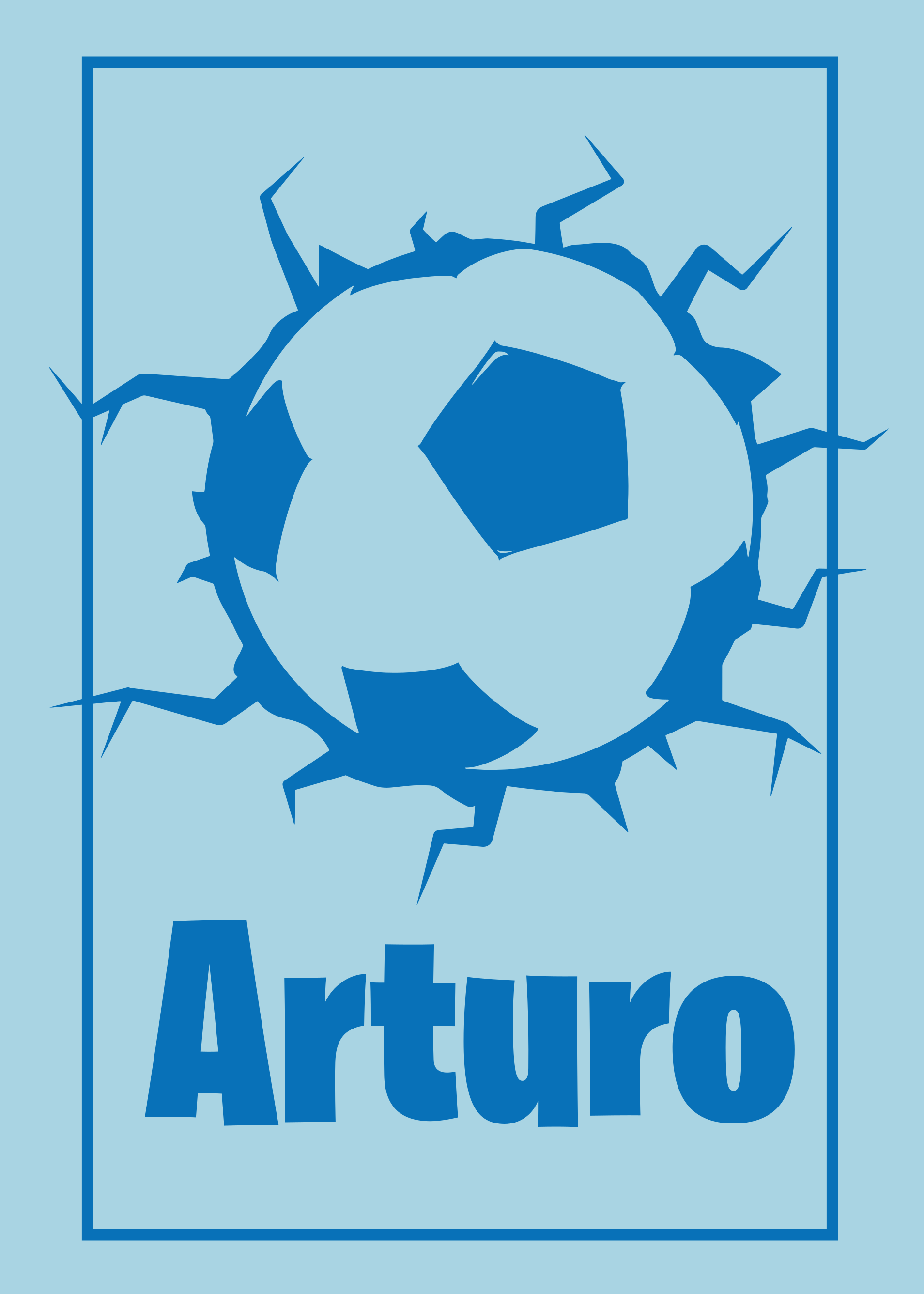 Futbol afiş - duvarı kıran top - TenStickers
