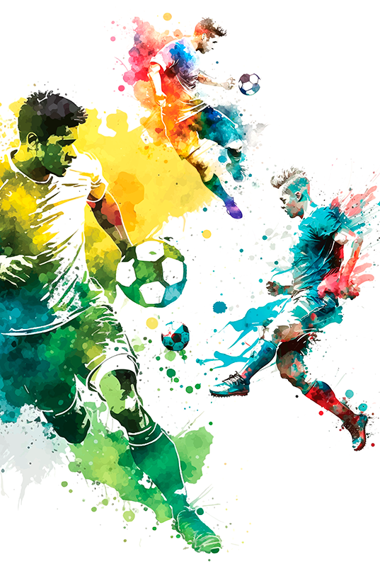 Futbol afiş - spor aksiyon İçinde - TenStickers