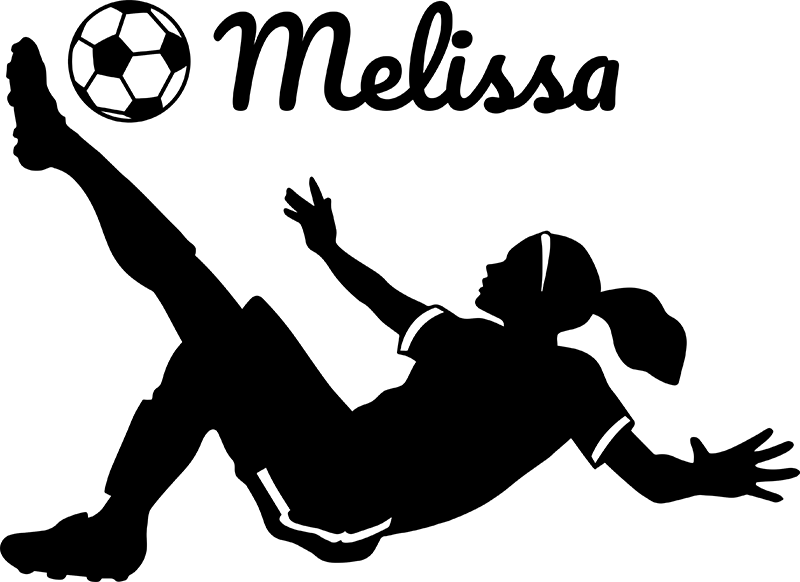 Futbol afiş - kişiye özel kadın futbolcu vinili - TenStickers